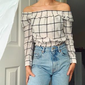 Garage off the shoulder top